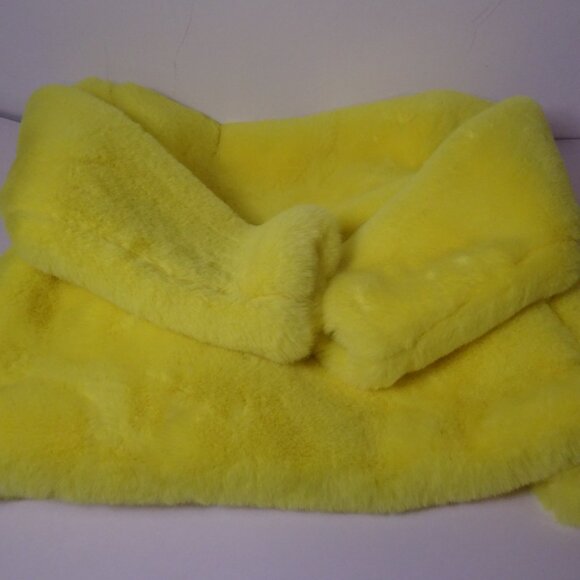Central Park West New York  Chubbie Faux Fur Moto Jacket NWOT 298 Yellow… - Picture 11 of 13